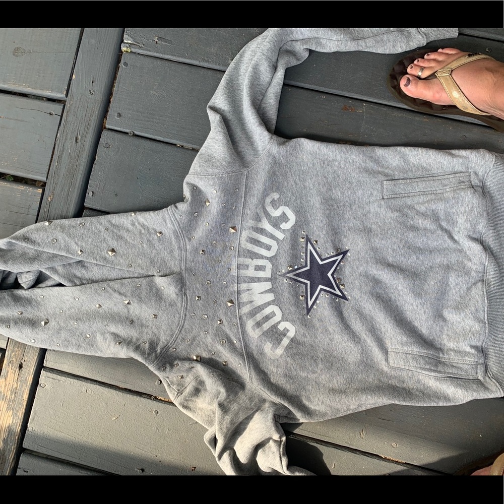 Pink sweat shirt with bling size small